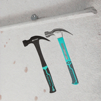 Marteau à griffes avec manche en fibre de verre, antidérapant, absorbant les chocs, pour bricolage, OEM, entretien domestique, garantie de 3 ans