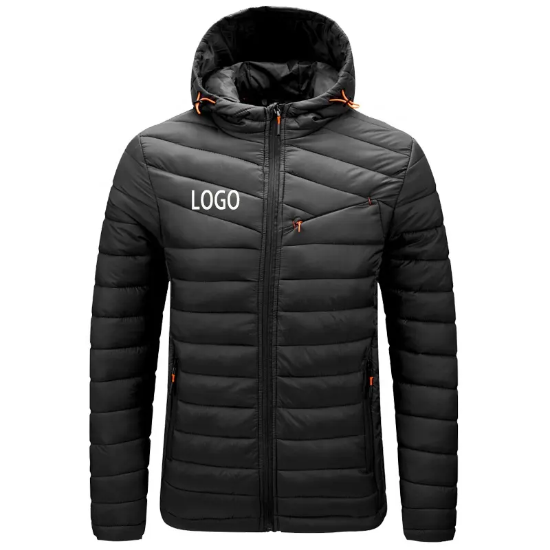 High quality outdoor winter windproof work wear waterproof custom logo padding quilted men down puffer jacket
