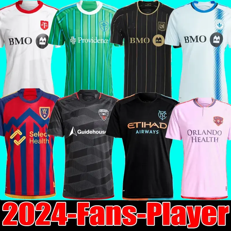 2024 Fan JerseyLAFC NYCFC סיאטל סונדרס חולצות כדורגל שרלוט אורלנדו ניו ווסטווד 8 ברוניקו יורק חולצות כדורגל סיטי FC