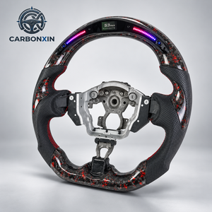 พวงมาลัยคาร์บอนไฟเบอร์ฟอร์จแบบสปอร์ต 3 ก้าน ขนาด 40 มม. สำหรับ Nissan Sentra Nismo Juke Wheels G37 370z rs F15 - Product Image 4