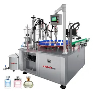 Großhandel automatische Fea15 Mono block Metall Aluminium Sprüh flasche Parfüm Füllung Capping Crimp maschine