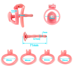 <span class=keywords><strong>Cage</strong></span> <span class=keywords><strong>de</strong></span> <span class=keywords><strong>chasteté</strong></span> rose pour les lèvres vulvaires, avec 4 anneaux <span class=keywords><strong>de</strong></span> différentes tailles, BDSM, bondage, jeux pour adultes, esclaves, jouets sexuels érotiques, plug pour pénis, <span class=keywords><strong>couple</strong></span> - Product Image 6