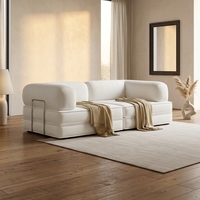 Ensemble de canapé-lit minimaliste carré en mousse compressée, pliable, double usage, pour petits espaces, avec dossier amovible et lavable, idéal pour hôtels et villas