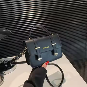 Women's PU <b>Leather</b> Square <b>Messenger</b> <b>Bag</b> Customizable Candy Color with Zipper Closure Star Pattern Fashionable Lady Style - Product Image 5