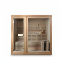 Sauna Infrarroja de Cedro Rojo Canadiense para 2 Personas YEETE - Cabina de Calefacción de Grafeno de 3KW con Certificación ETL y Bajo EMF para Villas y Hoteles de Lujo
