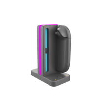 Station de charge Aomiou pour console de jeu Switch 2, charge de joystick 4 en 1 avec lumières RVB 9 couleurs pour Nintendo Switch 2
