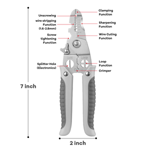 2 Pcs Chất Lượng Cao Thép Không Gỉ Quanh Co Cắt Tước Nhấn Kìm Nhự<span class=keywords><strong>a</strong></span> Xử Lý DIY Cấp Thợ Điện Công Cụ OEM - Product Image 5