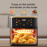 Friteuse numérique à écran tactile intelligent de grande capacité de 8L Friteuse à air chaud électrique