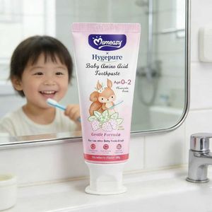 Pasta Dental de <span class=keywords><strong>Amino</strong></span>ácidos para Bebés Momeasy <span class=keywords><strong>X</strong></span> Hygepure, Sin Flúor, Sabor a Fresa, 60g, para Bebés de 0 a 2 Años - Product Image 6