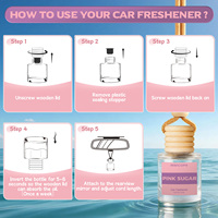 Pengharum Mobil Gantung Aroma Tahan Lama dengan Logo Kustom, Diffuser Minyak Esensial Portabel, Aroma Terapi, Penyegar Udara Mobil