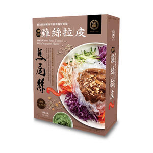 Taiwan Premium 246G fideos anchos secos hoja de color translúcido refrescante gelatina masticable y delgada con Wasabi al por mayor - Product Image 1