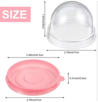 Récipient à muffins dôme rose simple Boîte à gâteaux blister en plastique PET pour mariage Anniversaire Fromage Pâtisserie Dessert Emballage de fruits