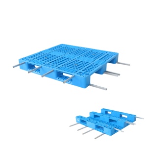 1200x1000x150mm heavy duty 8 steel <strong>bars</strong> reinforced hdpe large 4 way entry euro plastic <strong>pallet</strong> - Product Image 3