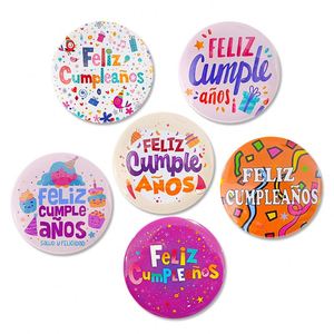 Botones Decorativos de Feliz Cumpleaños en Español, Pin para Solapa, Decoración de Fiesta para Niños, Hombres o Mujeres Adultos - Product Image 2