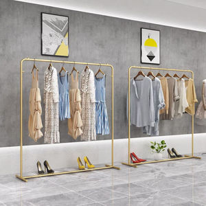 Présentoir <span class=keywords><strong>de</strong></span> vêtements sur pied en métal monocouche, spécialement conçu pour les magasins <span class=keywords><strong>de</strong></span> vêtements - Product Image 4