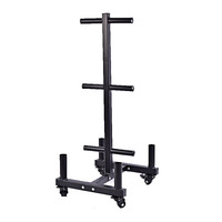 Support de rangement de forme physique support de plaques de pare-chocs d'haltères mobiles support de plaque de poids avec roues