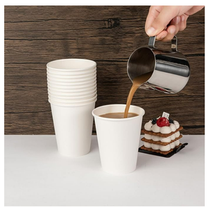 Vasos de Papel Gruesos Desechables de 12 oz para Café Caliente, Blancos, para Usar en Cafeterías, Bistrós, Fiestas y Eventos - Product Image 6
