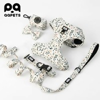 Ensemble de harnais, collier et laisse pour chien réglable, réfléchissant, personnalisé, confortable et respirant pour chiens de petite, moyenne et grande taille