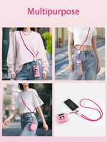 PD60W kabel Data Tipe C kepang warna, Kalung kabel pengisi daya cepat, tali leher, kabel selempang bahu