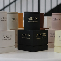 Velas Aromáticas AIKUN de Cera de Soya Natural en Frasco de Cerámica, Combustión Limpia, Logotipo Personalizado, ODM, para Vestíbulos de Resorts, Tiendas de Regalos de Ramadán