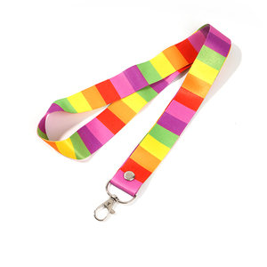 Wholesale Custom Dye Sublimation Printed Logo Cartoon Character Anime Keychain Lanyard Polyester Nylon Neck Automotive Insurance