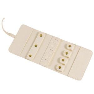 Organisateur de bijoux portable en microfibre pour femme, mini sac de rangement personnalisé avec logo pour boucles d'oreilles et bracelets, rectangulaire et simple - Product Image 1