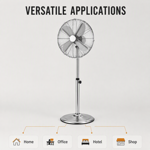 Ventilatore a piantana oscillante retrò in metallo con motore 100% rame, 18 pollici, 60W, 3 velocità, vendita all'ingrosso direttamente dalla fabbrica - Product Image 1