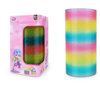 Jouets de rue magiques pour enfants, lanternes, mini ressorts en mousse de silicone éducatifs arc-en-ciel, 15 cm, jouet anti-stress