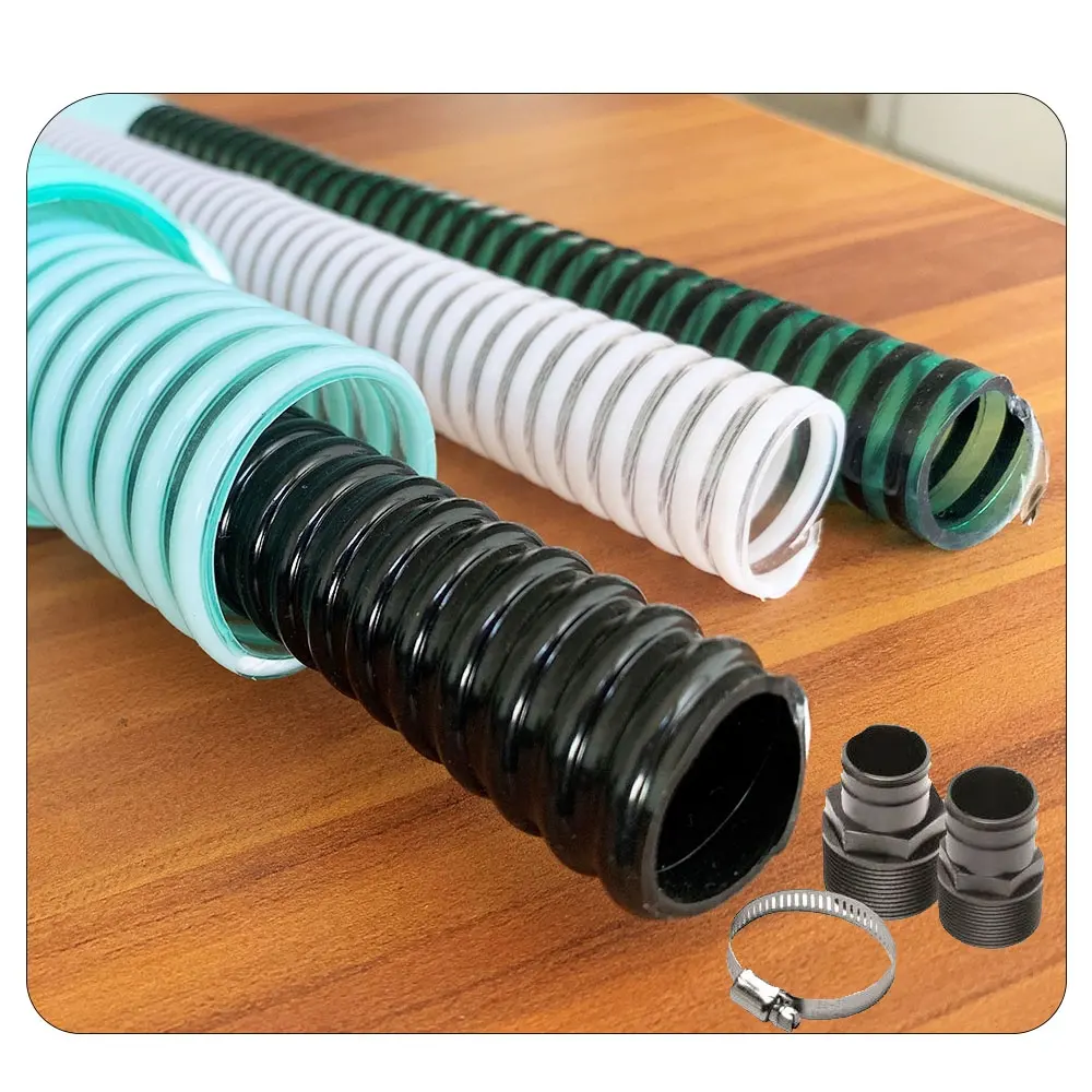 ODM OEM Customized PVC Corrugated Flexible Garden Water Pump Drainage Suction Hose