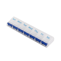 Boîte à pilules hebdomadaire avec compartiments pour comprimés, boîte à pilules pour médicaments avec un design unique d'ouverture assistée par ressort