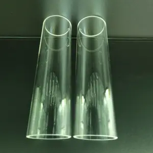 Tube en verre borosilicaté Pyrex clair de grand diamètre personnalisé en gros pour tuyaux