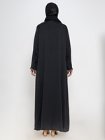 Abaya Kimono en Polyester Brodé pour Femme, Robe de Mariage Décontractée, Manches Longues, Coupe Classique, Col Complet, Idéale pour l'Aïd - Meilleures Ventes