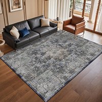 Tapis moderne à fleurs doux et écologique, fabriqué à la machine, pour salon et chambre à coucher, usage domestique