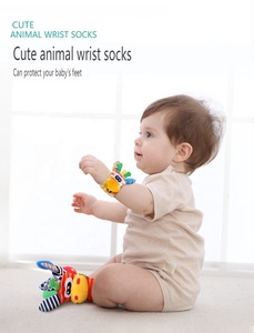 Antideslizante muñeca sonajero calcetín Roya Hans calcetines <span class=keywords><strong>de</strong></span> bebé 6-12 meses suela <span class=keywords><strong>de</strong></span> goma bebé Niño <span class=keywords><strong>Zapatos</strong></span> Calcetines - Product Image 6