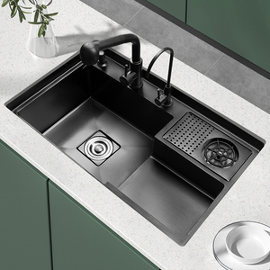 Fregadero escalonado Nano de acero inoxidable 304, lavabo para verduras, alta lavadora, para cafetería, Bar, vino, fregadero de cocina, Envío Gratis - Product Image 4