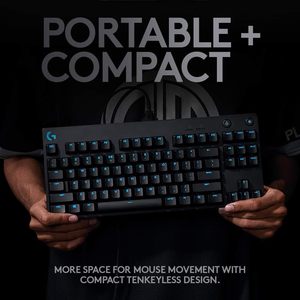 Clavier de jeu mécanique Logitech G PRO TKL, interrupteurs de touches bleus <span class=keywords><strong>GX</strong></span>, LIGHTSYNC RGB, portable, sans clavier numérique, détachable, micro - Product Image 4