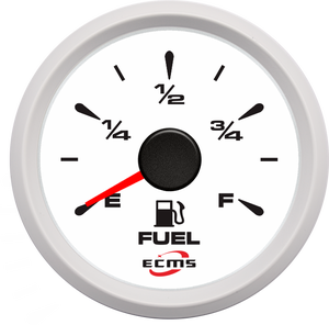 Nouveau <span class=keywords><strong>Jauge</strong></span> de niveau de <span class=keywords><strong>carburant</strong></span> blanc 52mm 0-190Ohm Marque ECMS IP67 Étanche 9-32V pour Bateaux - Product Image 1