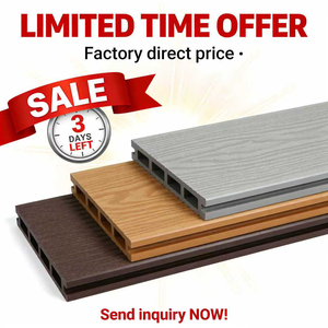 Plancher de terrasse extérieur moderne en composite WPC 9, écologique, durable, lisse, en bois d'Ipé, installation par clipsage, pour jardin, effet bois 3D - Product Image 1
