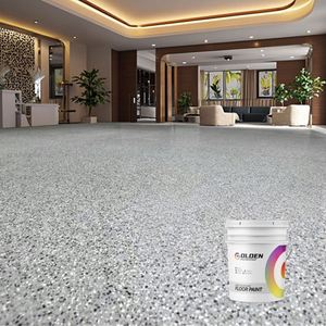 Epoxy-Colored Sand Home Floor <b>Coating</b> Imitating Marble Tiles for Premium Look Epoxy Colored Sand Floor <b>Paint</b> - Product Image 1