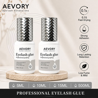 Colle professionnelle Aevory pour extensions de cils, séchage rapide 0,1s, pour cils pré-faits en éventail, plusieurs couleurs, adhésif pour cils