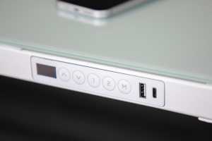 Điện chiều cao-có thể điều chỉnh động cơ duy nhất máy tính chơi Game Bảng sắt Glass thường vụ bàn với động cơ kép cho văn phòng sử dụng - Product Image 4