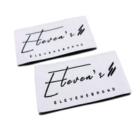 Prix usine doux mince tissu privé tissé damassé Satin marque étiquettes Logo personnalisé étiquette étiquette tissée pour vêtements
