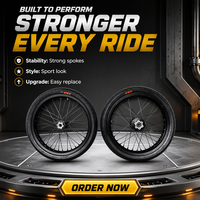 Ensemble complet de roues Supermoto 17 pouces, kit de roues 70/90-17 90/80-17, pneus route, aluminium CNC, Surron Light Bee X, Talaria, Segway X260