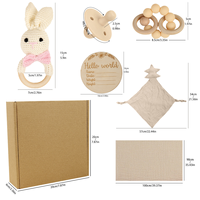 Coffret Cadeau Bébé Nouveau-né 0-12 Mois Multifonctionnel avec Bavoir, Couverture et Jouet – Vente en Gros