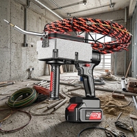 Tire-fil électrique automatique de qualité industrielle, alimenté par batterie, avec ressort, pour le passage de câbles dans les murs, outil de bricolage