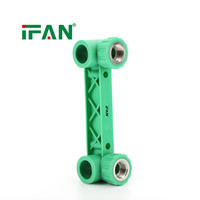 Raccords de plomberie PPR coudés doubles femelles IFAN ISO 15874 pour dropshipping, raccords de tuyauterie de construction à souder, certifiés ISO