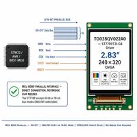 TMK Layar LCD LED IPS TFT 2.8 inci 240x320 QVGA 400 Nits Antarmuka MCU 8080 ST7789 Tampilan Hitam Normal untuk Perangkat Tertanam