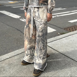 Pantalon de survêtement ample pour homme, 100% coton épais, coupe large, motif camouflage Real Tree - Product Image 3