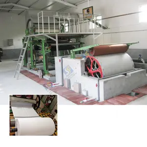 full automatic jumbo roll tissue toilet paper roll making mini machine production line 787type 1td in south africa for sale