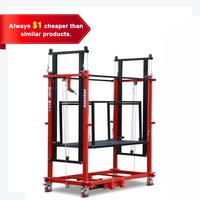 Plateforme élévatrice électrique portable pour échafaudage, pliable et mobile avec roues universelles pour la peinture murale